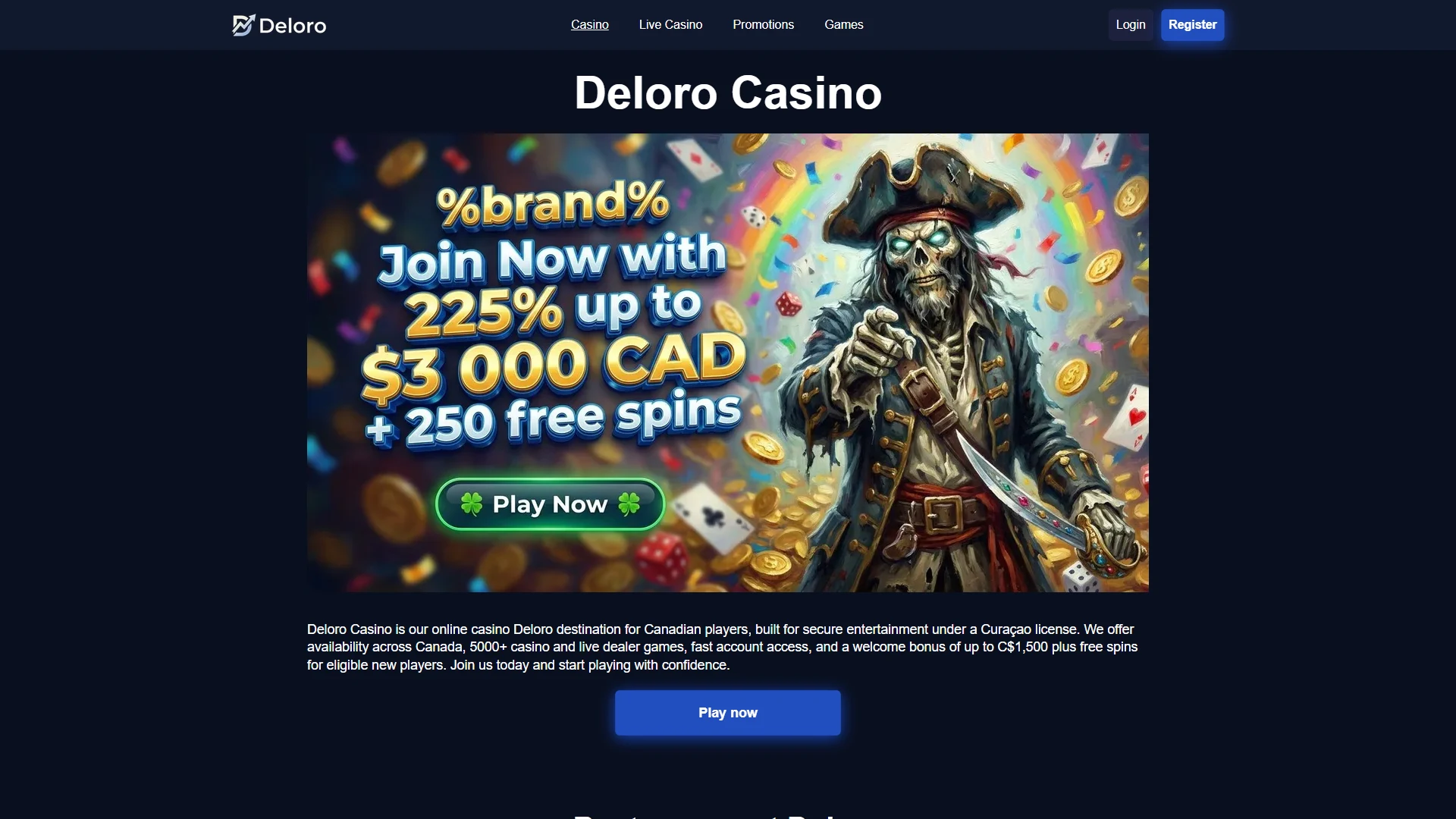 Deloro game lobby
